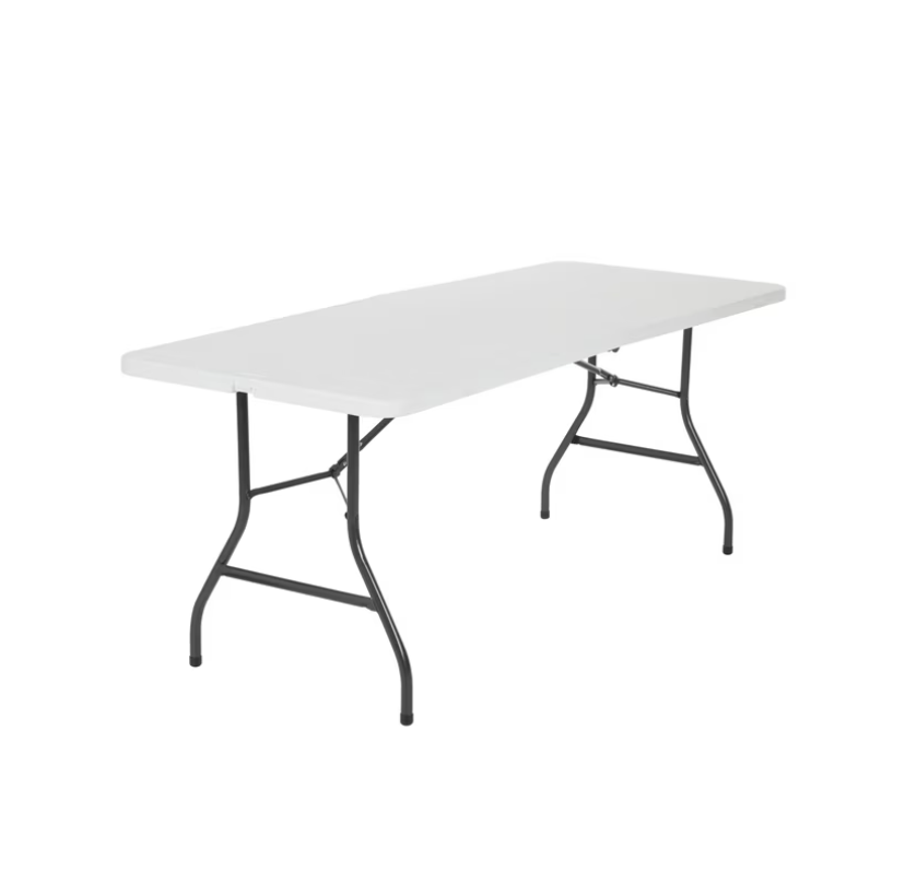 Cosco 6 Foot Premium Folding Table, White Speckle