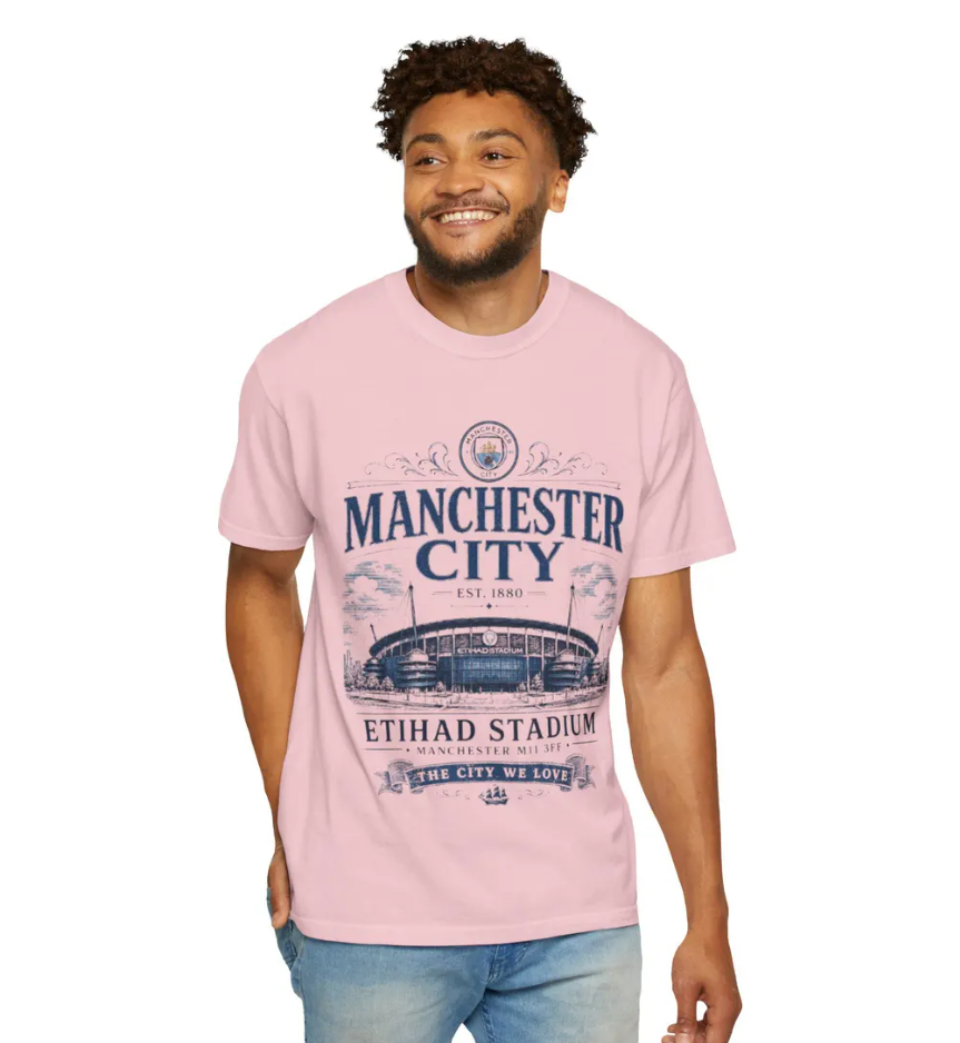 Man city tee, Man city tshirt, Manchester City Football Club Etihad Stadium Graphic Tee, man city fan, man city gift