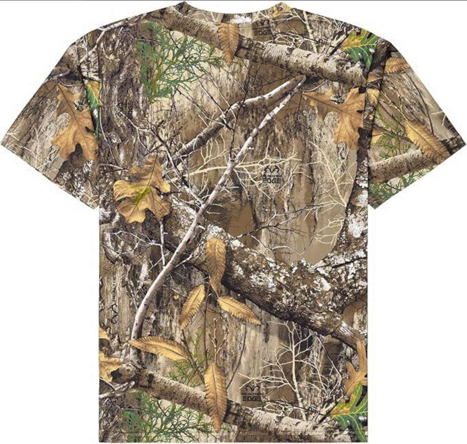 Youth Realtree Camo Hunting T-Shirt: Scent Control Cotton, Antler Logo