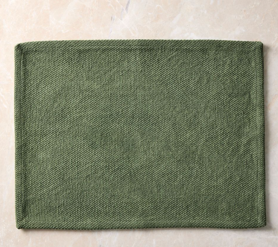 Textured Canvas Cotton Placemat Sets