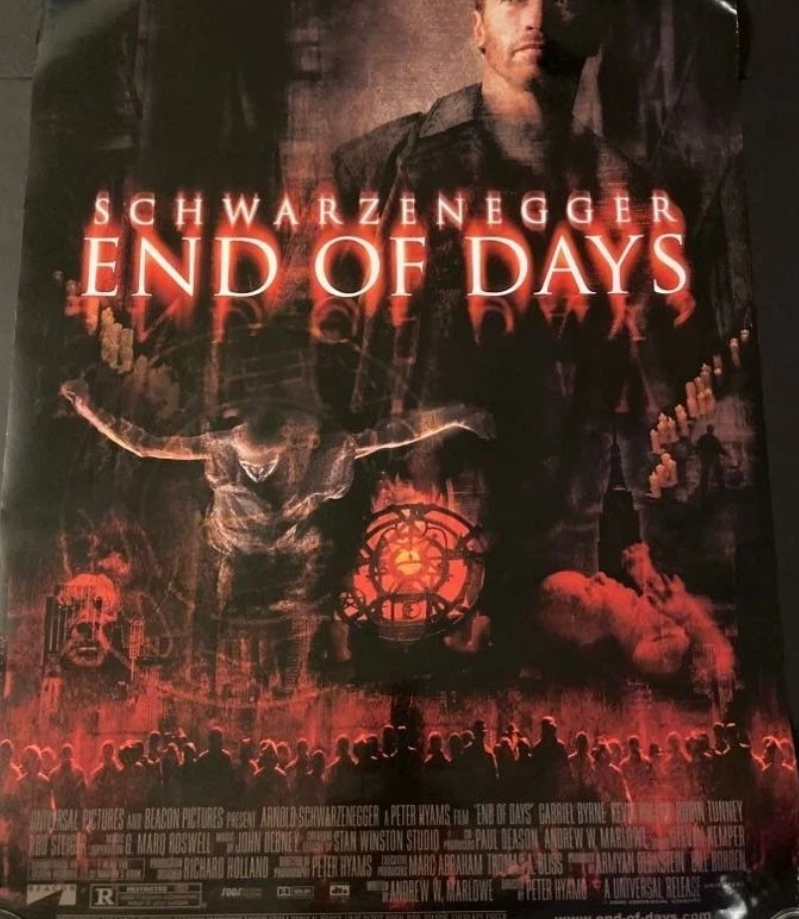 END OF DAYS 1999 ORIGINAL D.S MOVIE POSTER ARNOLD SCHWARZENEGGER