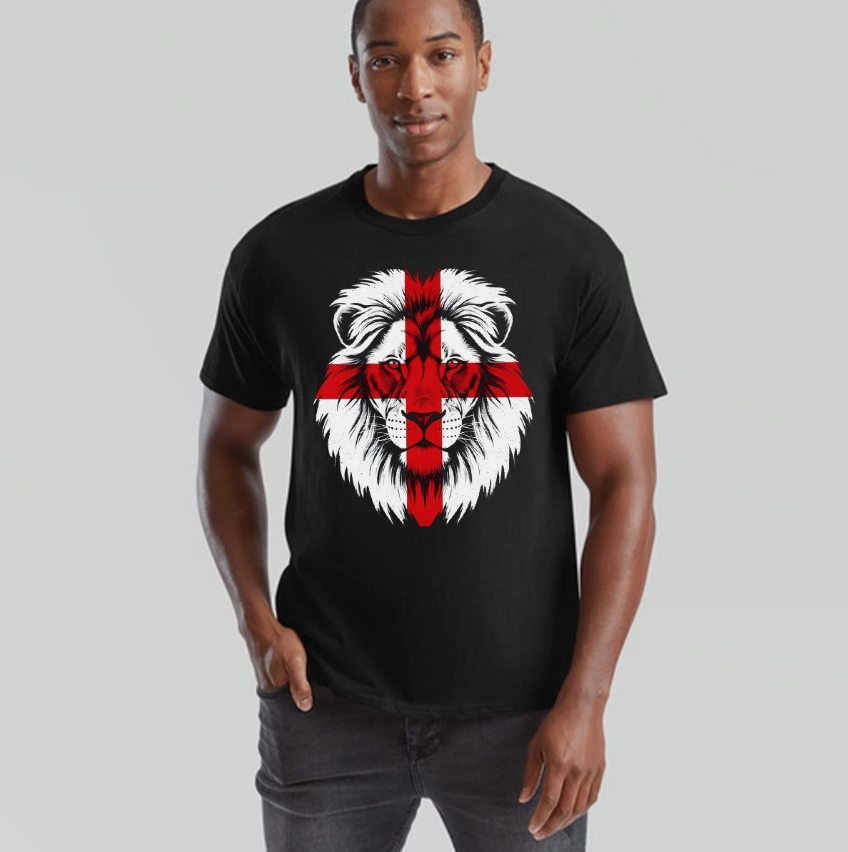 England Lion Unisex T Shirt England Flag Football Tee Graphic Top