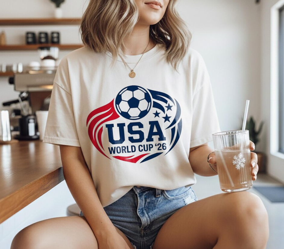USA World Cup 2026 Soccer Shirt, Vintage Crest Patriotic Tee, American Soccer Fan Gift, USMNT World Cup 26 Shirt, Soccer Mom Shirt