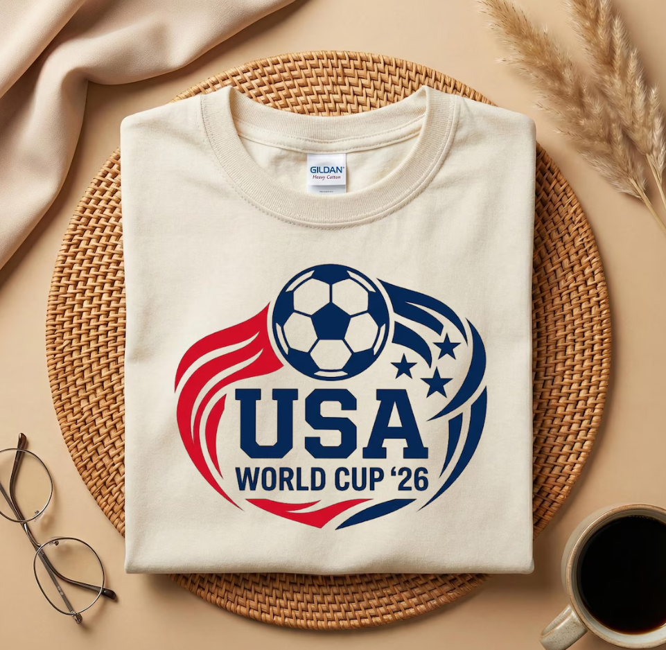 USA World Cup 2026 Soccer Shirt, Vintage Crest Patriotic Tee, American Soccer Fan Gift, USMNT World Cup 26 Shirt, Soccer Mom Shirt