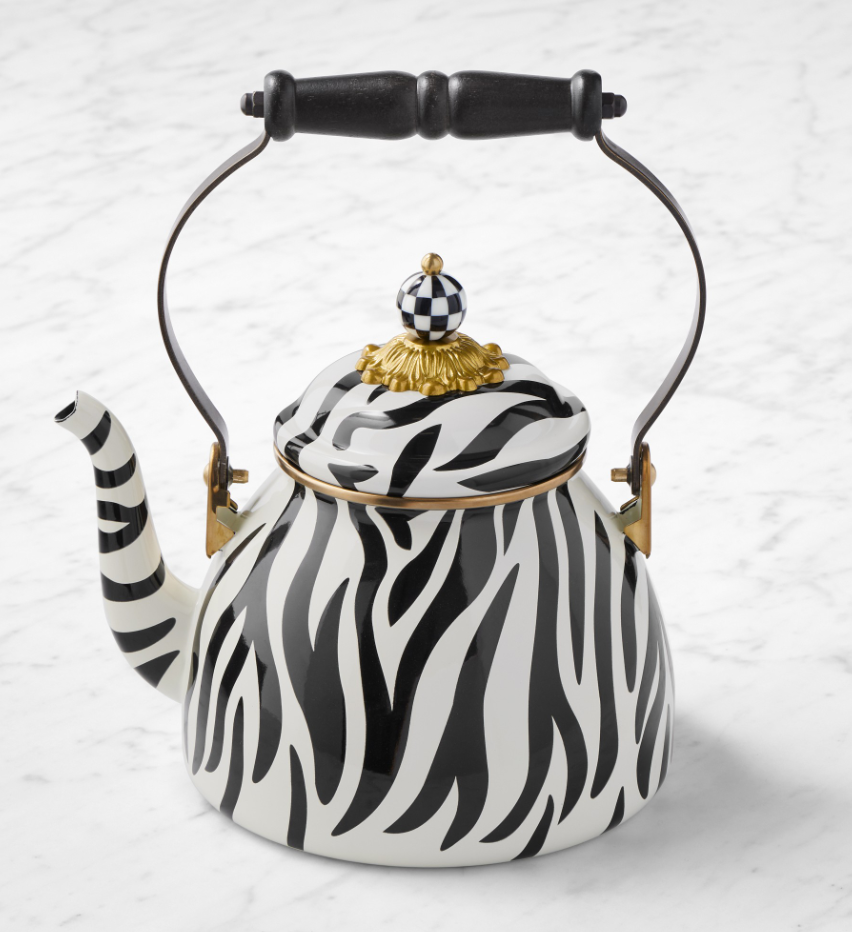MacKenzie-Childs Zebra Tea Kettle, 2-Qt.