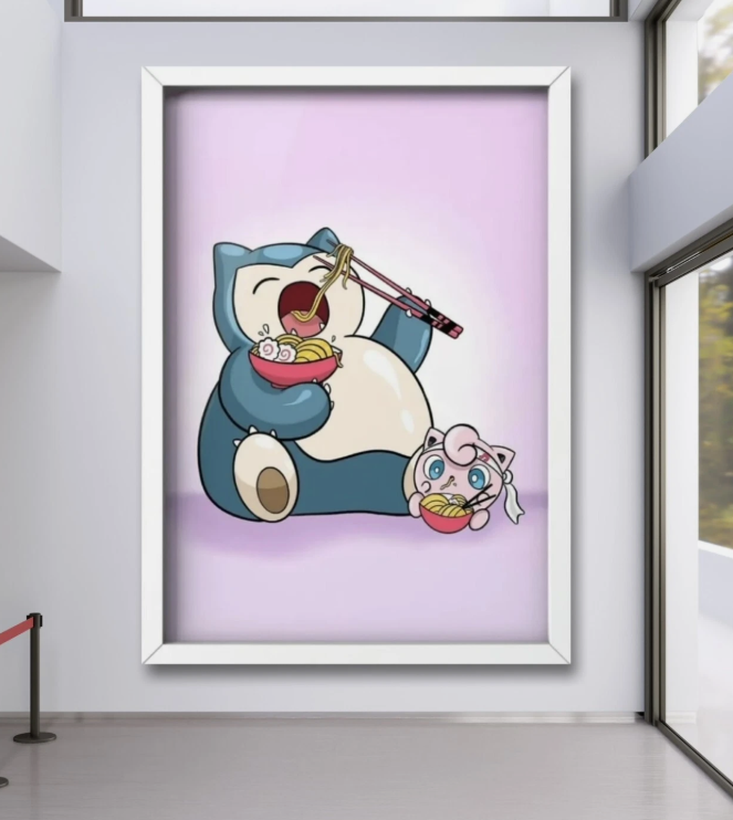 Snorlax Jigglypuff Noodles Art Canvas Poster Wall Art Home Decor