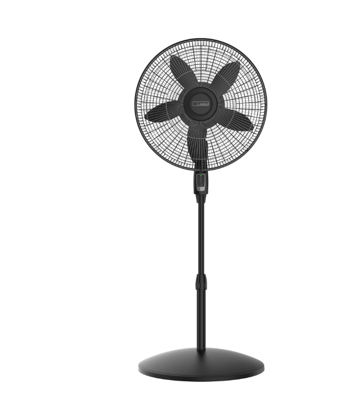 Lasko Cyclone Max 18" Oscillating Pedestal Fan with Remote, Adjustable Height and 4 Speeds for Whole Room Cooling, Black, S18605