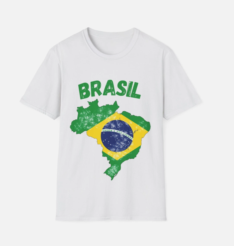 Brazil Brasil Flag T-Shirt , World Cup T-Shirt, Gift for him, Gift for Her