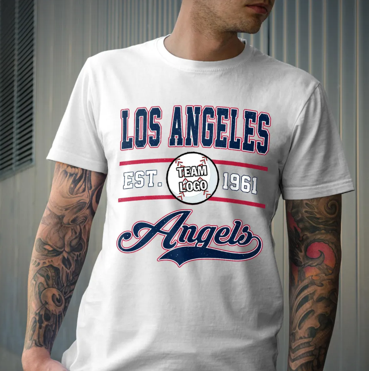 Los Angeles Baseball Shirt Vintage Sports Tee, Los Angeles Angels Baseball Fan Shirt, Game Day Shirt, Baseball Lover Gift